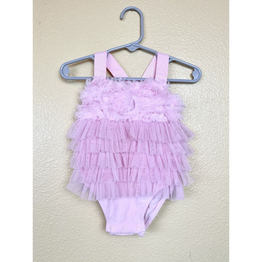 MudPie Baby Girls Lil' Cupcake One Piece Dress 0-6M NWT
